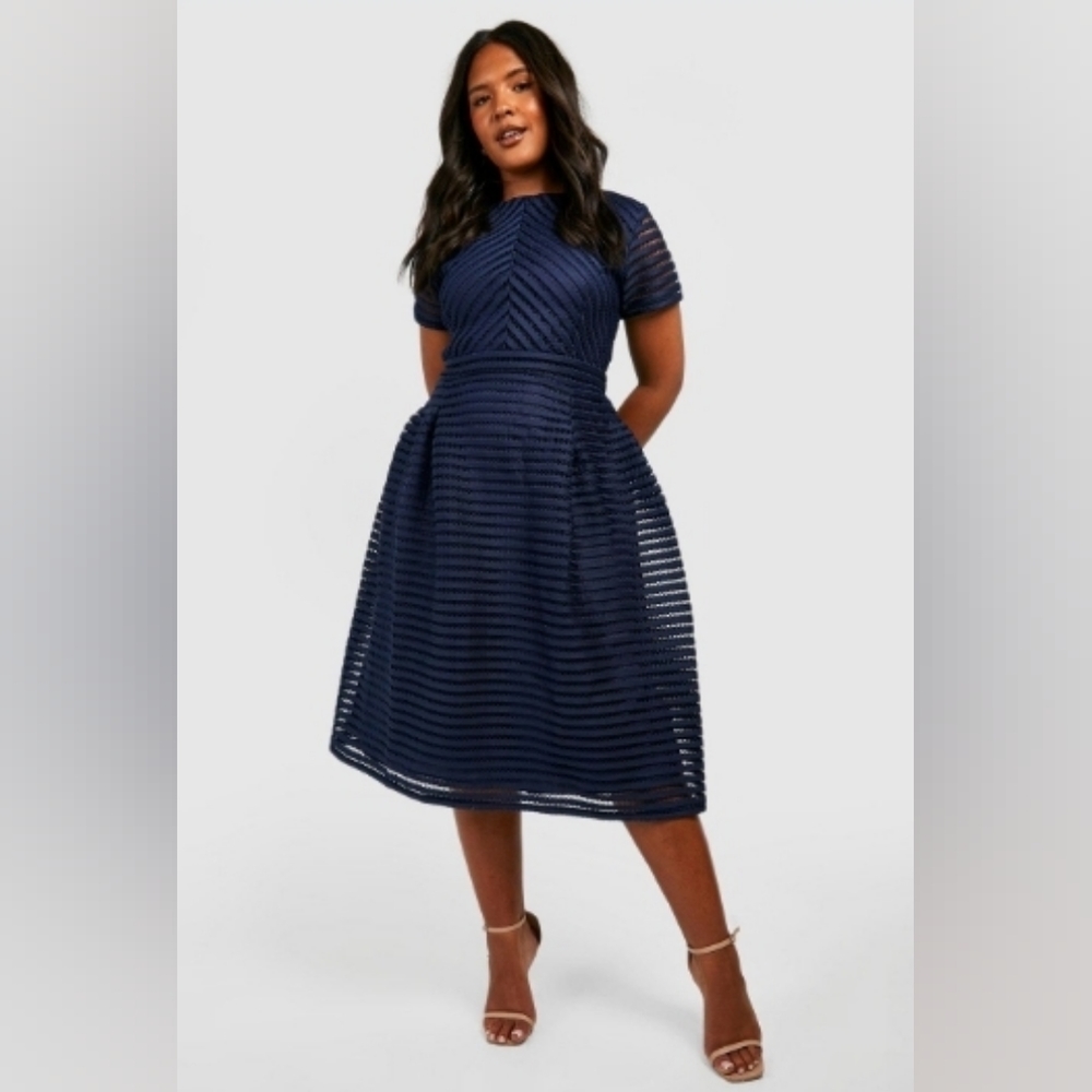Plus Boutique Full Skirted Prom Midi Dress